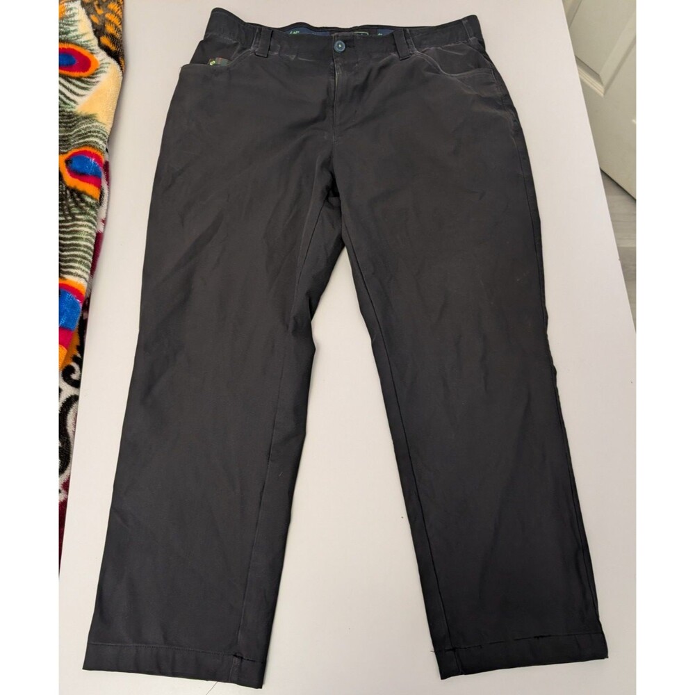 William Murray Golf Pants Mens 36x30 Gray Straight Fit Performance Plaid Flaws